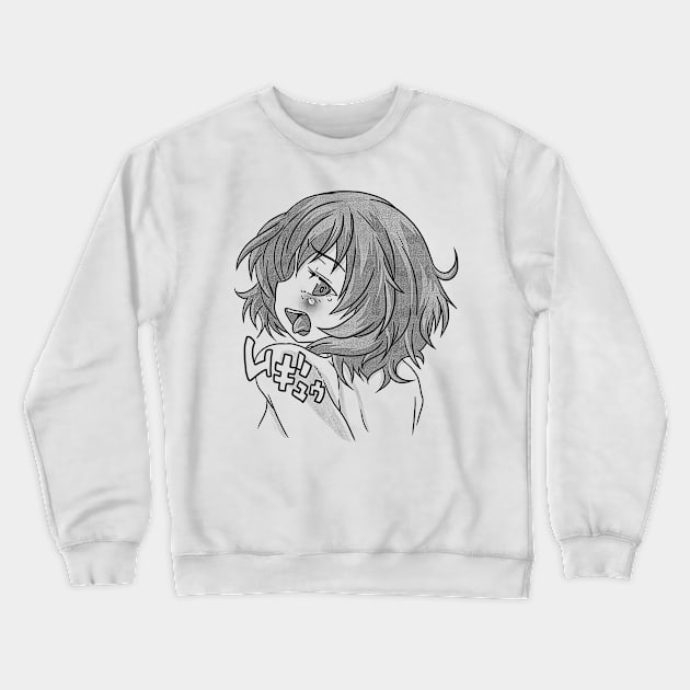 Ecchi Hentai Otaku Girl Waifu Ahegao Pleasure Face Crewneck Sweatshirt by Juandamurai